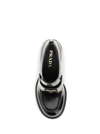 Prada Platform Calf Leather Loafer - Black