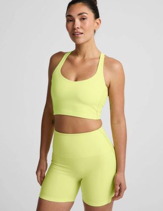 Beyond Yoga Spacedye Streamlined Racerback Tank Top In Electric Lime