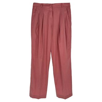 Frankie Shop Gelso Pleated Trousers in Pink Lyocell