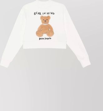 Palm Angels bear reminder cotton sweatshirt