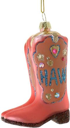 Cody Foster & Co. Cody Foster Yee Haw Cowboy Boot Ornament in Pink Multi at Nordstrom