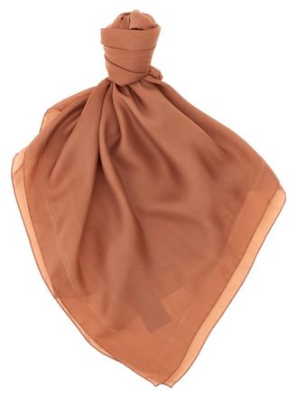 Saint Laurent Brown Solid Scarf