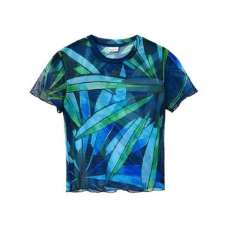 Desigual T-Shirt Donna - Vestibilità Regular, Scollo A V, Mezza Manica, Multicolore, Chiusura Con Bottoni