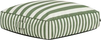 Icon Brand Puf coj&iacute;n de suelo de exterior en tejido a rayas, verde oliva