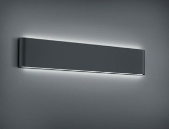 Trio Aplique Rectangular Thames Ii Led Doble Luz Ip54 Antracita L46 Cm Lighting