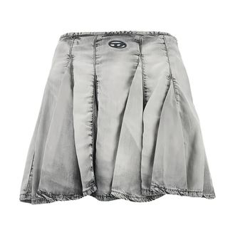 Diesel Short Skirts, female, Gray, Size: W28 Gonna