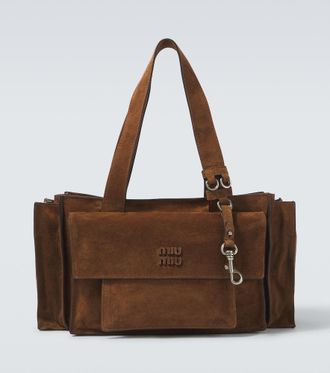 Miu Miu Utilitaire suede tote bag