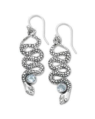Samuel B. Silver 0.30 Ct. Tw. Blue Topaz Earrings