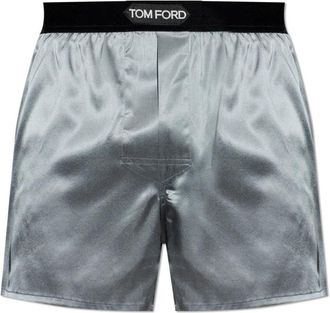 Tom Ford Silk Logo Boxers - Heren - Onderbroek - Grijs - XS - Ondergoed