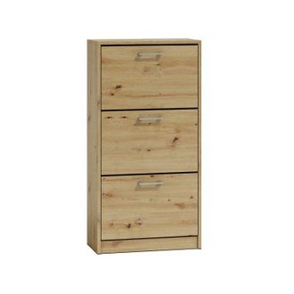 Hucoco Fano Scarpiera 116x60x28 cm Deposito scarpe moderno Mobile ingresso 3 ante