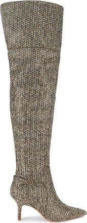 Kurt Geiger Womens Mayfair Point Otk Boots - Beige Fabric - Size UK 3