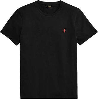 Polo Ralph Lauren Tops, Heren, Zwart, M, Katoen, Stijlvolle T-shirts en Polos Collectie