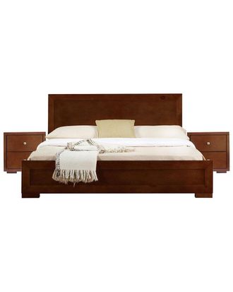 Camden Isle s Trent Wooden Platform Bed With Two Nightstands