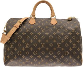 Louis Vuitton Marron Coated Canvas Boston Bag (Pre-Owned)