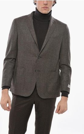 Nino Danieli Virgin Wool Side Vents Flap Pockets 2-Buttons Blazer size 48