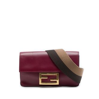 Fendi Pre-owned Fendi Mini Leather Flat Baguette Crossbody Ladies 281XDLGZ7MGBIHTN