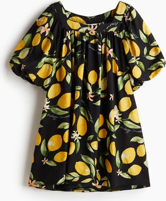 H&M Tunikakleid mit Ballonärmeln - Schwarz