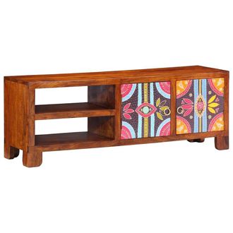 Berkfield Home TV Cabinet Multicolour 110x30x40 Solid Wood Acacia