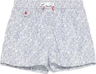 Kiton Costume da bagno a fiori - Bianco