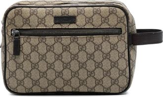 Gucci 2000-2015 GG Supreme clutch bag - unisex - Fabric - One Size - Brown