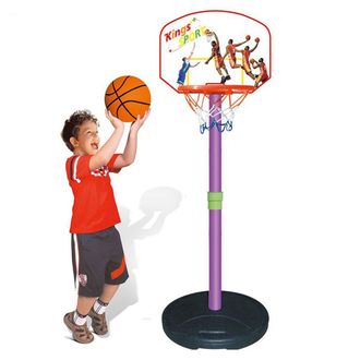 Trade Shop Trade Shop - Basket Canestro Piantana Per Bambini Altezza Fino 134cm Base Riempibile Plastica