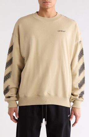 Off-white Pixel Diagonal Skate Sweatshirt in Brown Rice-Black at Nordstrom Rack, Size Xx-Large