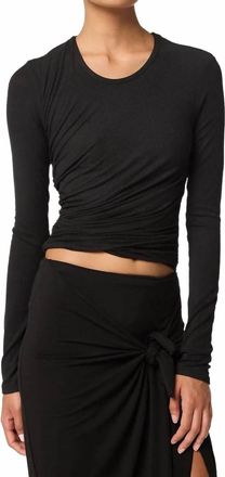 The Line By K Tera Longsleeve Top In Black