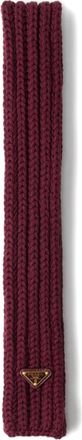 Prada Ribgebreide sjaal met email - Rood