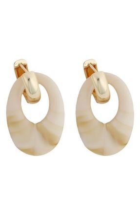 Panacea Two-Tone Link Hoop Earrings at Nordstrom