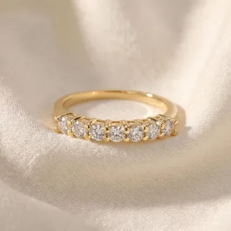 Pompeii3 5/8CT Round Cut Diamond Wedding Anniversary Ring Solid 14K Yellow Gold Size Selectable