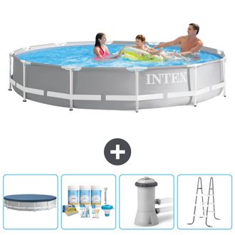 Intex Piscina Prism Frame Redonda - 366x76 Cm - 7-piezas Scb6