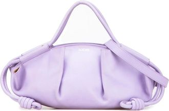 Loewe Pre-owned Handbags, female, Purple, Size: ONE SIZE Pre-owned Leather Top Handle Bag