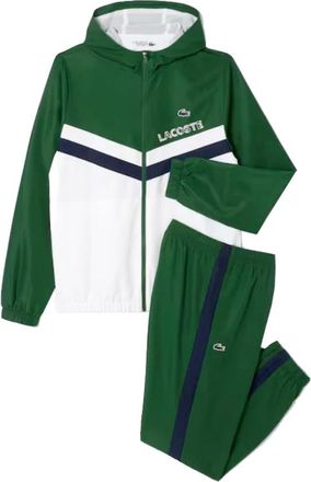 Lacoste Training Sets, male, Green, Size: XS Green Diamond Polyester Trousers