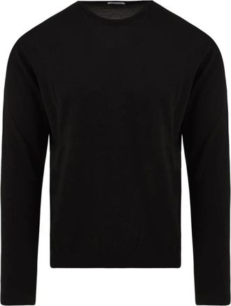 Malo Truien & Vesten, Heren, Zwart, L, Wol, Uma 008 Trui met ronde hals