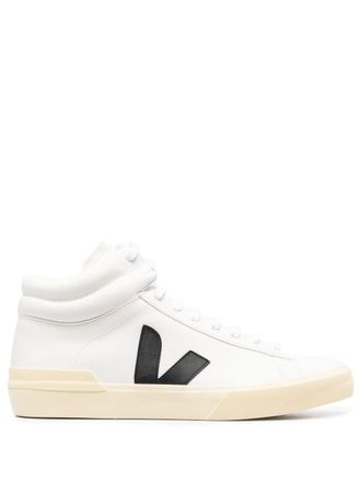 Veja logo-patch hi-top sneakers - White