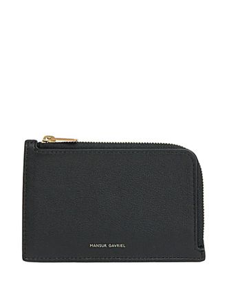Mansur Gavriel logo-plaque leather wallet - women - Calf Leather - One Size - Black