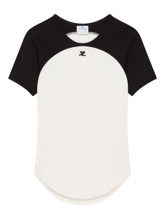 Courr&egrave;ges Contrast Raglan Sleeve T-Shirt