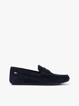 Tommy Hilfiger Suede Enamel Flag Driver Shoes
