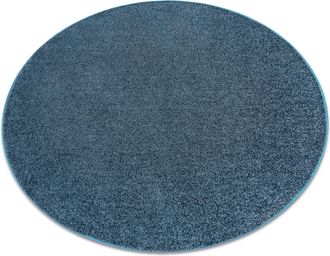 RugsX Rugsx - Moqueta Indus Azul Oscuro 75 Llanura Mezcla Blue Circulo 100 Cm