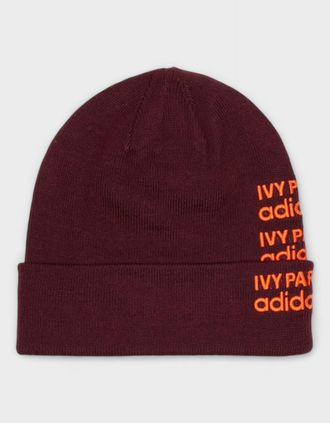 adidas Womens Adidas Ivy Park Logo Beanie Maroon/Solar Orange - Red - Size: OS