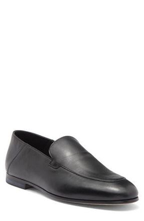 HUGO BOSS: Black Leather Slip-On Shoes now up to −61