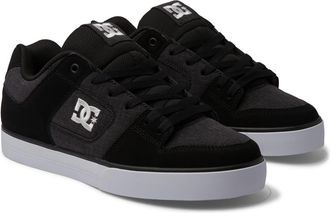 DC Sneaker DC SHOES Pure, Herren, Gr. 11,5(45), schwarz (schwarz, wei&szlig;, battleship), Obermaterial:55, 4% Leder, 44, 6% Synthetik;, Schuhe Sneaker