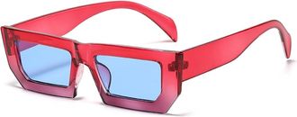 Generic Mens Square Outdoor Sunglasses Vacation Commuter Womens Sports Sun Glasses(Red)