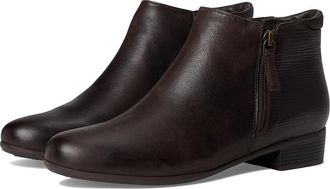 Trotters Major Embossed Womens Boots Dark Brown : 7.5 WW (EE), Leather