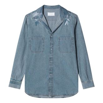 Maison Margiela Heren, Overhemden, Blauw, Maat: XL Denim