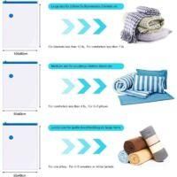 OEM 6 Sacchetti Sottovuoto (4x60x80cm+2x80x100cm) Per Biancheria Da Letto, Vestiti, Piumoni, Ecc. Adatti Per Uso Domestico E Interno - Crezuo