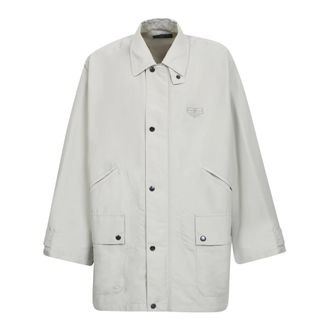 Balenciaga Rain Jackets, male, Beige, Size: S Oversize parka