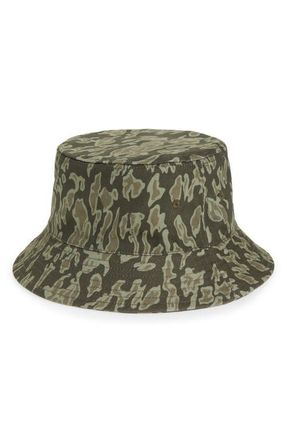 Open Edit Twill Bucket Hat in Camo at Nordstrom