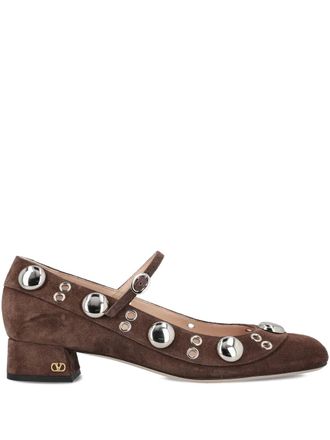Valentino Garavani Pumps con borchie - Marrone