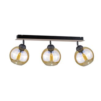 Netlighting Thea Ceiling Spotlight Bar Wood 60cm 3x E27 in Brown